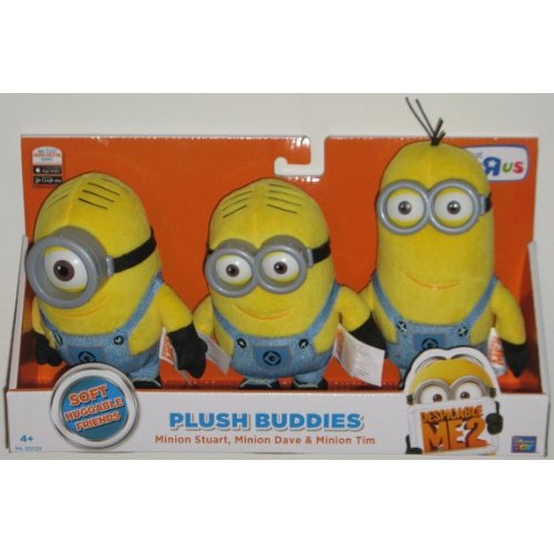 Despicable Me 2 Plush Buddies Exclusive 3-pack with Minion Stuart ...