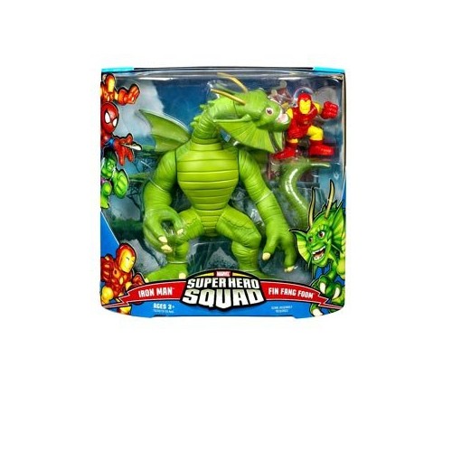 Marvel Superhero Squad Mega Series 3 Fin Fang Foom Iron Man