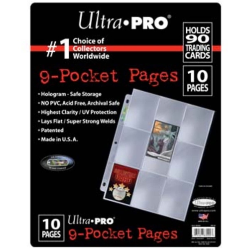 Card Game Supplies Ultra Pro 10 NinePocket Pages Hologram Series