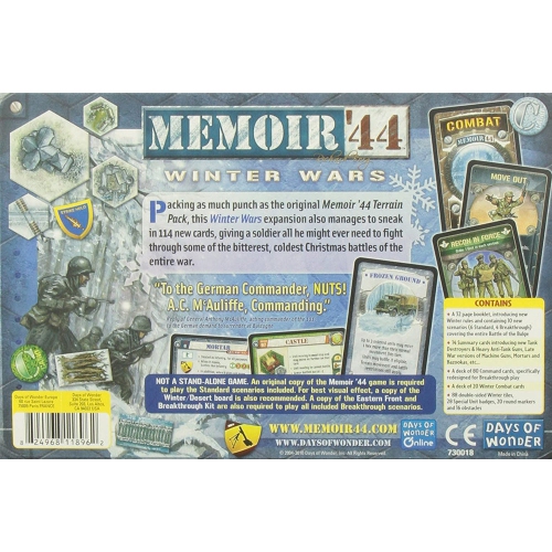 Memoir '44 Winter Wars Expansion Board Game