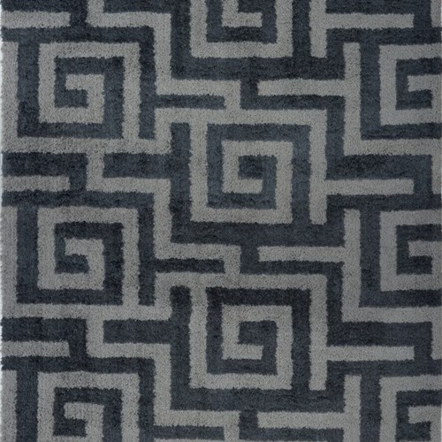 LA Dole Calgary Shag 6'5" x 9'5" Rectangle Area Rug - Grey