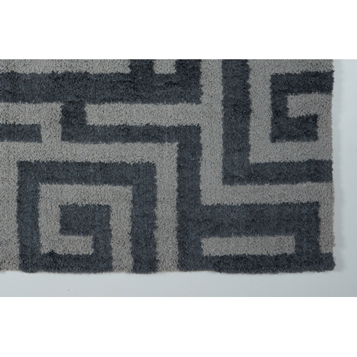 LA Dole Calgary Shag 6'5" x 9'5" Rectangle Area Rug - Grey