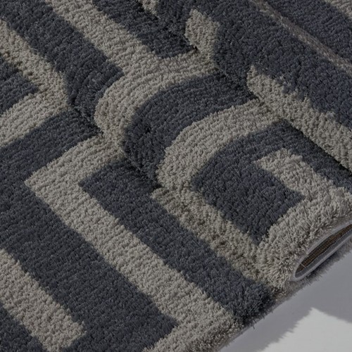 LA Dole Calgary Shag 6'5" x 9'5" Rectangle Area Rug - Grey