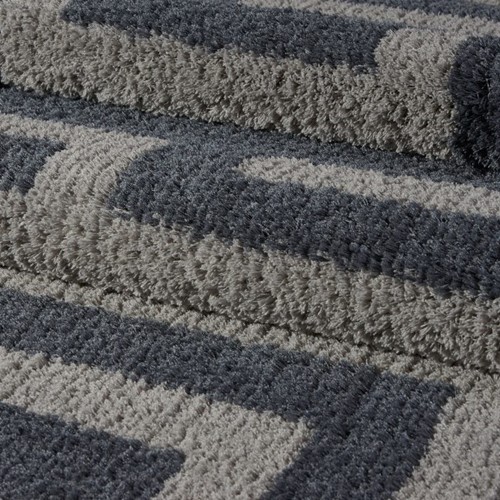 LA Dole Calgary Shag 6'5" x 9'5" Rectangle Area Rug - Grey