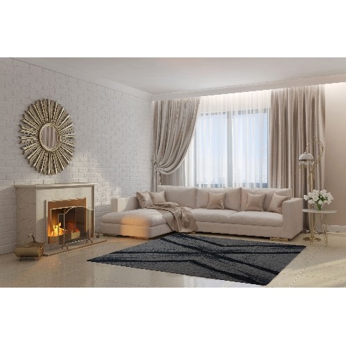 LA DOLE RUGS  La Dole Jasper 5'2" X 7' Rectangle Area Rug - In Grey