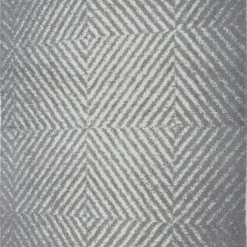 LA Dole Whistler Shag 5'2" x 7' Rectangle Area Rug - Grey