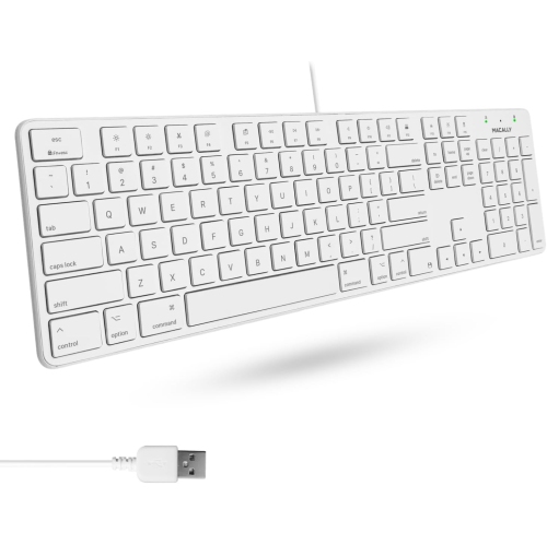 MACE GROUP INC  Macally 104 Key Ultra Slim USB Wired Keyboard for Mac And PC