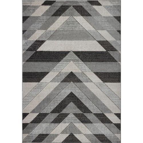 LA Dole Oakridge 7'10" x 10'6" Rectangle Area Rug - Grey/Black