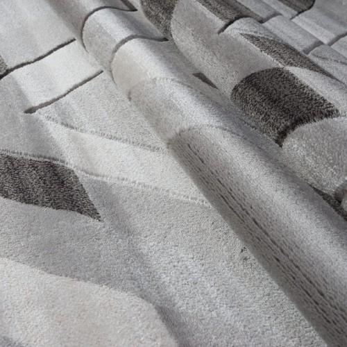 LA Dole Oakridge 7'10" x 10'6" Rectangle Area Rug - Grey/Black