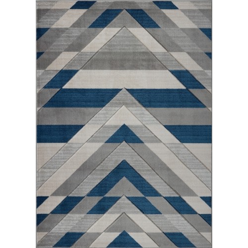 LA DOLE RUGS  La Dole Metrotown 5'2" X 7' Rectangle Area Rug - Grey/blue