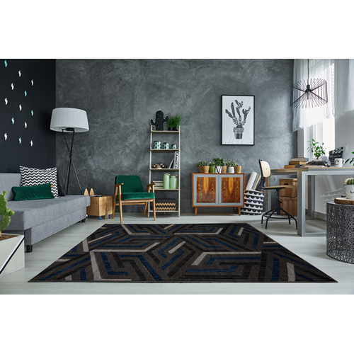 LA Dole Park 6'5" x 9'5" Rectangle Area Rug - Grey