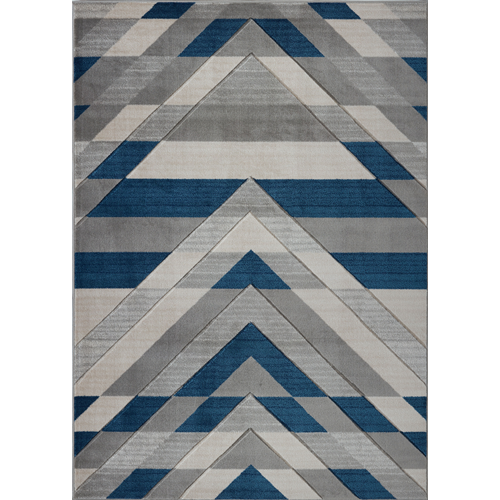 LA DOLE RUGS  La Dole Metrotown 7'10" X 10'6" Rectangle Area Rug - Grey/blue