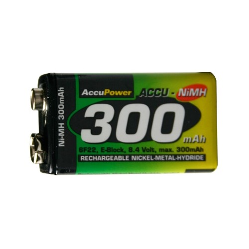 ACCUPOWER  16-Pack 9 Volt Nimh Batteries (300 Mah)
