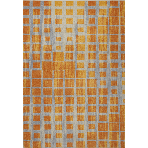 Grand Square Yellow Area Rug
