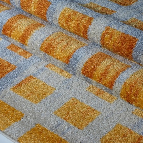 Grand Square Yellow Area Rug