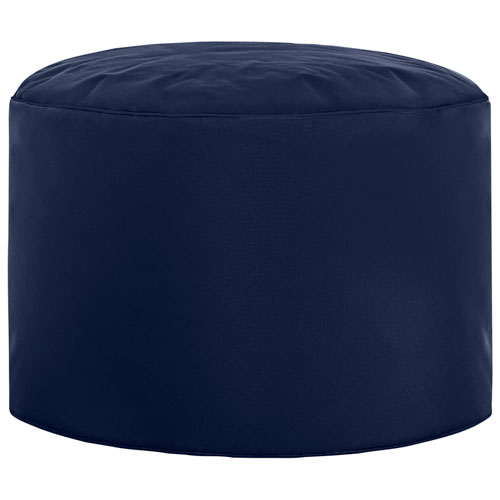 Dotcom Brava Contemporary Polyester Pouf - Navy