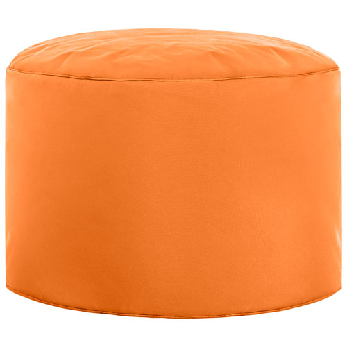 Dotcom Brava Contemporary Polyester Pouf - Orange