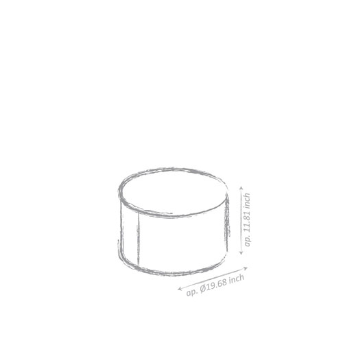 Pouf contemporain en polyester Dotcom Brava - Noir