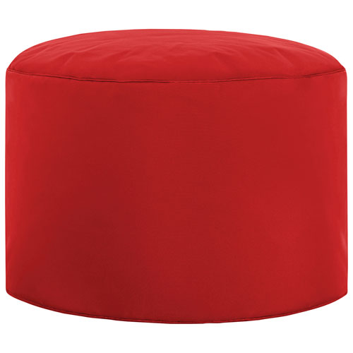 Dotcom Brava Contemporary Polyester Pouf - Red