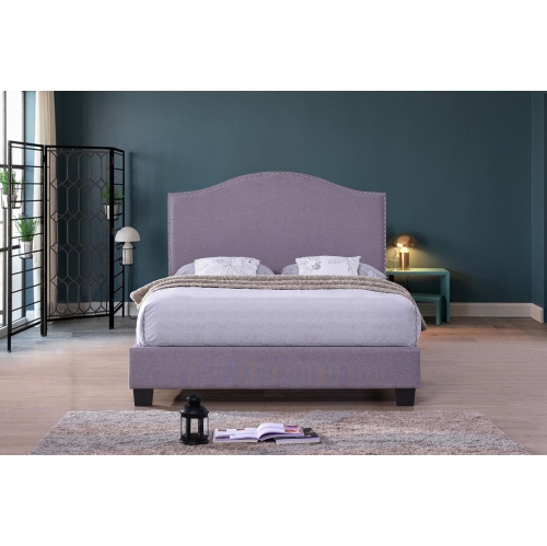 Viscologic Series Empire Luxury Linen, Fabric Upholstered Platform Bed Queen