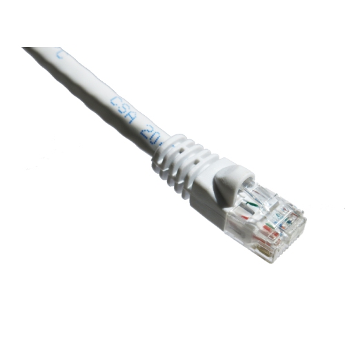 Axiom Memory 1ft Cat6 550mhz Molded Boot Patch Cable - White -