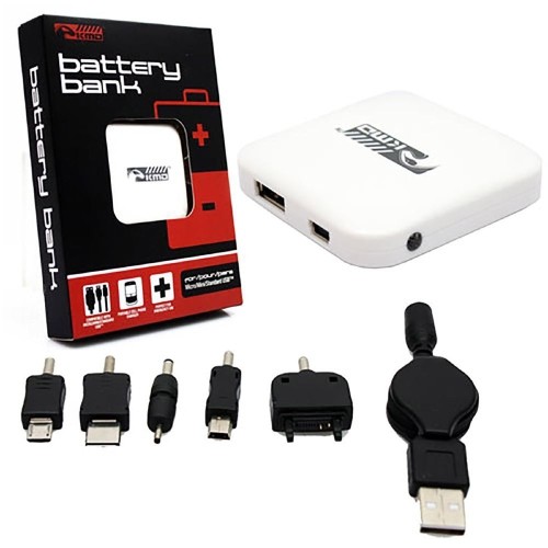 KMD Universal Portable Powerbank Emergency Battery Bank For Cellphones and Tablets White