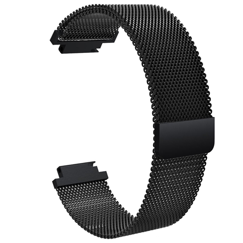 Milanese Mesh Loop for Garmin Vivoactive and Approach S2 S4 in Matte Black