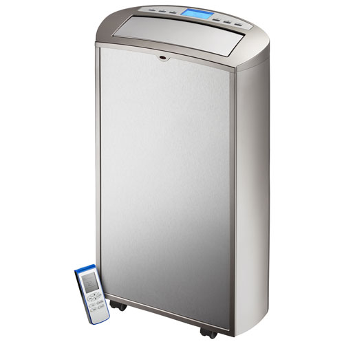 Insignia Portable Air Conditioner - 14000 BTU - Silver/Stainless Steel - Only at Best Buy