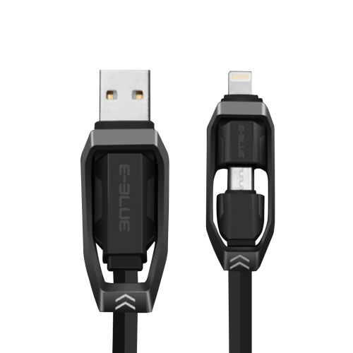 Apple/Android 2-in-1 USB Cable, Black