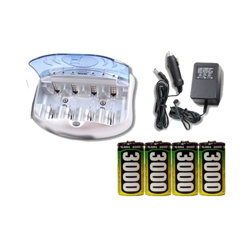 V-2299 Universal Smart Charger + 4 C AccuPower NiMH Batteries