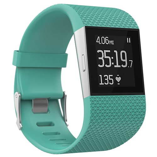 StrapsCo Silicone Rubber Strap for Fitbit Surge Strap in Mint Green /Medium-Long Length