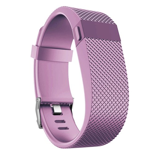Large Fitbit Charge HR Silicone Short - Medium Length Strap in Light Purple