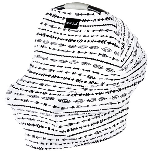 Milk Snob Infant Car Seat Cover - Black/White Arrows