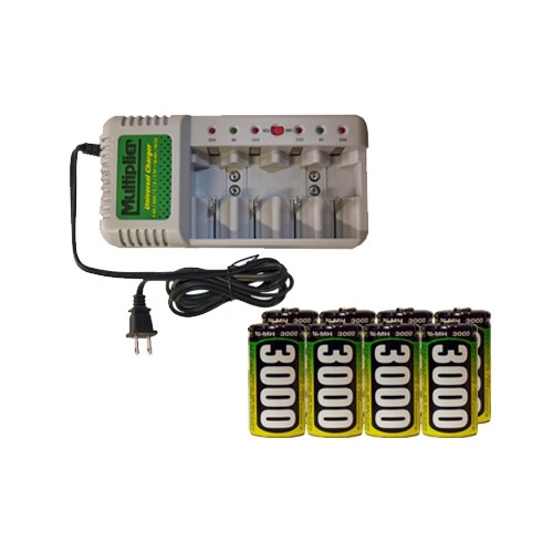 ACCUPOWER  Universal Charger + 8 C Nimh Batteries (3000 Mah)