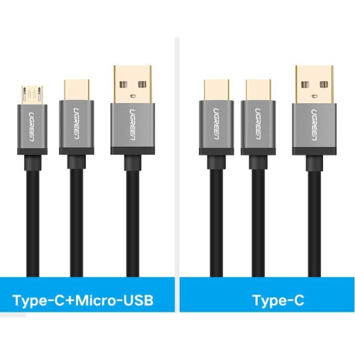UGREEN USB Y Splitter Cable USB to USB Typec Micro USB Cable