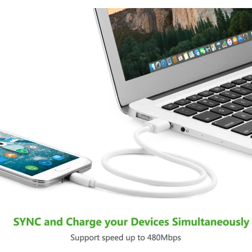 UGREEN Micro-USB male to USB male cable gold-plated 0.25M-3M: 28+22AWG OD:4.5MM White color