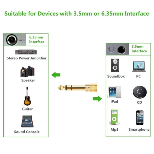 UGREEN 6.5mm Male to 3.5mm Female Adapter