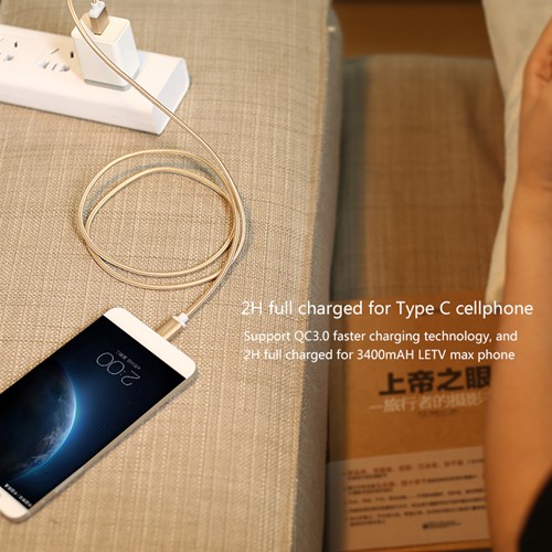 UGREEN USB 2.0 to USB-C cable with nylon webbing