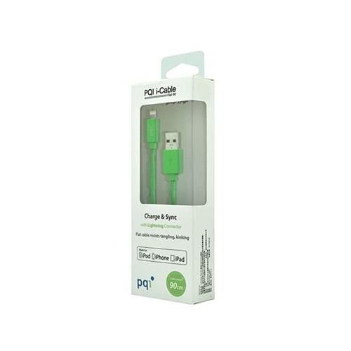 PQI i-Cable Flat 20 Green Lightning Cable
