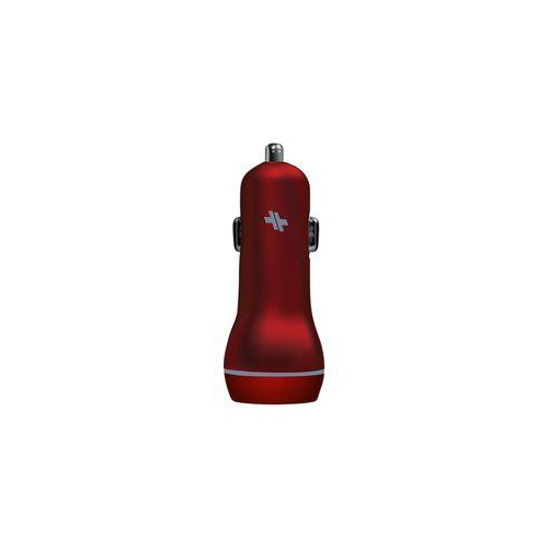SWISS dual port 3.4a universal car charger red