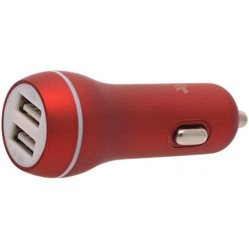 SWISS dual port 3.4a universal car charger red