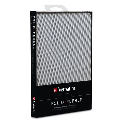 Verbatim Folio Hex Case for iPad Mini , Pebble Grey 98101