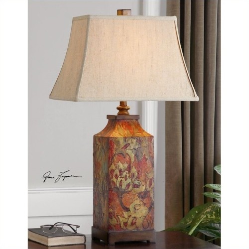 Uttermost Colorful Flowers Table Lamp