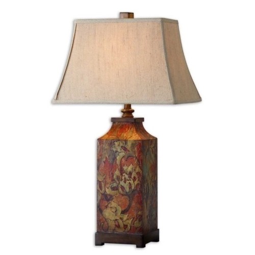 Uttermost Colorful Flowers Table Lamp