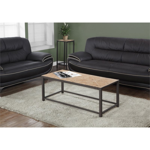 Coffee Table Accent Cocktail Rectangular Living Room 42" L Metal Brown