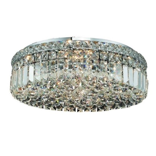Elegant Lighting Maxime 20" 6 Light Royal Crystal Flush Mount
