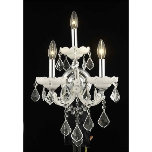 ELEGANT LIGHTING  Maria Theresa 22" 3 Light Royal Crystal Wall Sconce