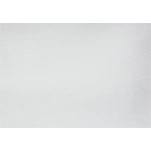 Accent Table C-shaped End Side Snack Bedroom Metal Pu Leather Look White