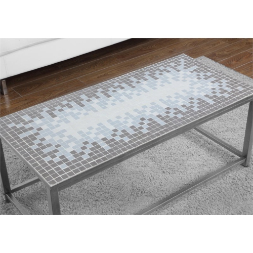 Coffee Table Accent Cocktail Rectangular Living Room 42" L Metal Blue