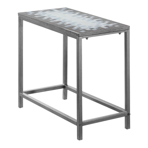 Accent Table Side End Nightstand Lamp Living Room Bedroom Metal Blue